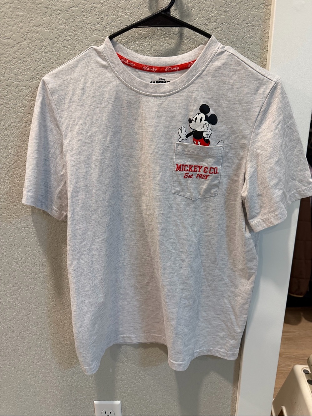 Disney White/Light Gray Mickey Pocket Tee